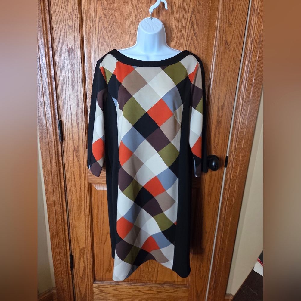 Nine West Retro Dress, XL, Geometric EUC